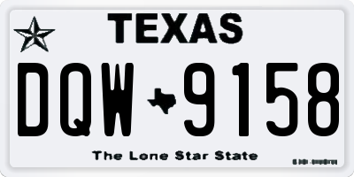 TX license plate DQW9158