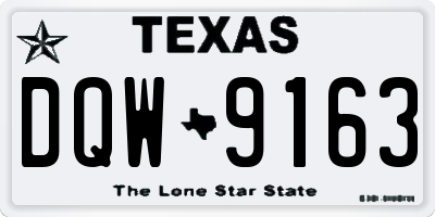 TX license plate DQW9163