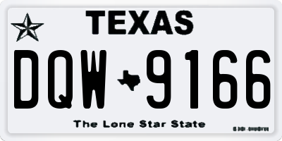 TX license plate DQW9166