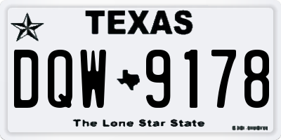 TX license plate DQW9178