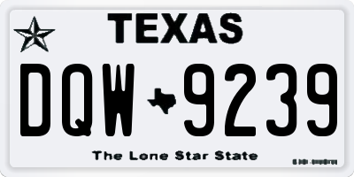 TX license plate DQW9239