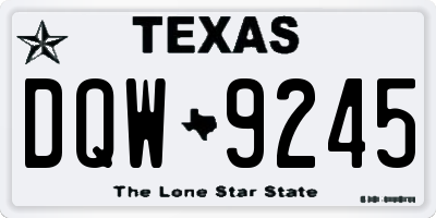 TX license plate DQW9245