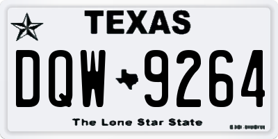 TX license plate DQW9264