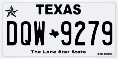 TX license plate DQW9279