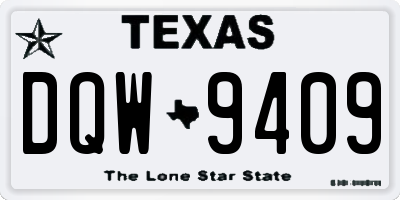 TX license plate DQW9409