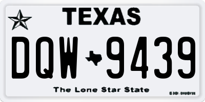 TX license plate DQW9439