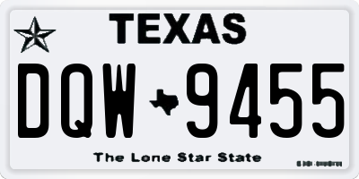 TX license plate DQW9455