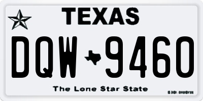 TX license plate DQW9460