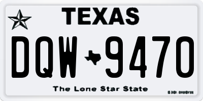 TX license plate DQW9470