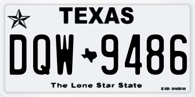 TX license plate DQW9486