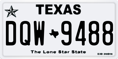 TX license plate DQW9488