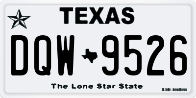 TX license plate DQW9526