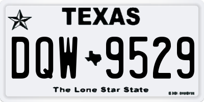 TX license plate DQW9529