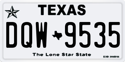 TX license plate DQW9535