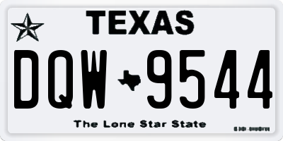 TX license plate DQW9544