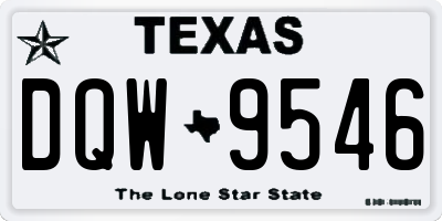 TX license plate DQW9546