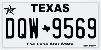 TX license plate DQW9569