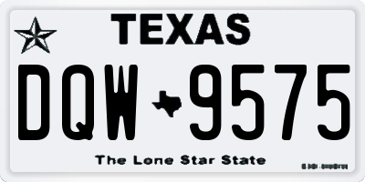 TX license plate DQW9575