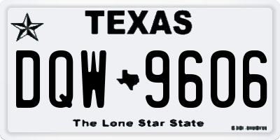 TX license plate DQW9606