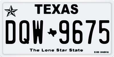 TX license plate DQW9675