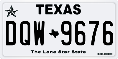 TX license plate DQW9676
