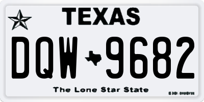 TX license plate DQW9682