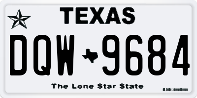 TX license plate DQW9684
