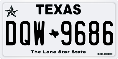 TX license plate DQW9686