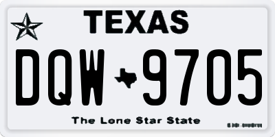 TX license plate DQW9705