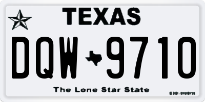 TX license plate DQW9710