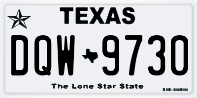 TX license plate DQW9730