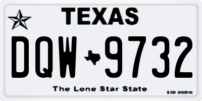 TX license plate DQW9732