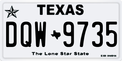 TX license plate DQW9735