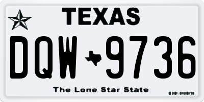 TX license plate DQW9736