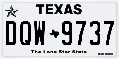 TX license plate DQW9737