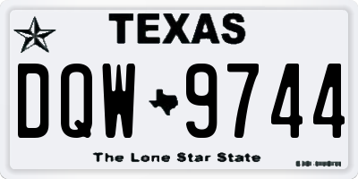TX license plate DQW9744