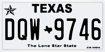 TX license plate DQW9746