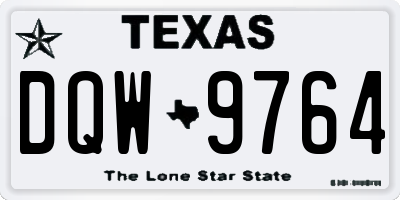 TX license plate DQW9764