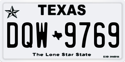 TX license plate DQW9769