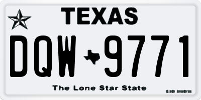 TX license plate DQW9771