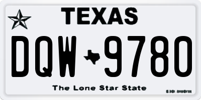 TX license plate DQW9780