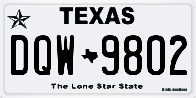 TX license plate DQW9802