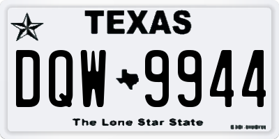 TX license plate DQW9944