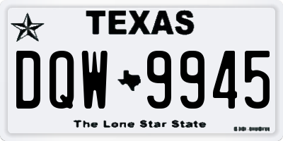 TX license plate DQW9945