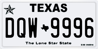 TX license plate DQW9996