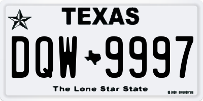 TX license plate DQW9997