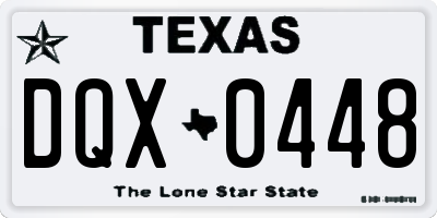 TX license plate DQX0448