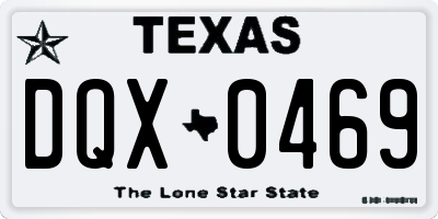 TX license plate DQX0469