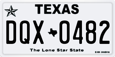 TX license plate DQX0482