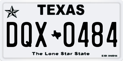 TX license plate DQX0484